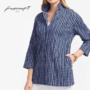NWOT Foxcroft Carolina Crinkle 3/4 Sleeve Shirt